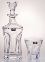 Набор стаканов Crystalite Bohemia Аполло прозрачный на 6 персон (7 предметов)