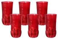 Набор стаканов для воды Same Адажио красный 350мл 6шт