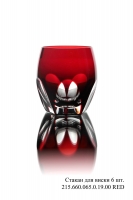 Набор стаканов для виски Cristallerie Strauss S.A. Red 6шт (215)