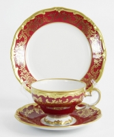 Набор для чая Weimar Porzellan Ювел красный на 6 персон (18 предметов) подарочный