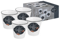 Набор чашек для кофе R2S Кухня в стиле Ретро 100мл 4шт