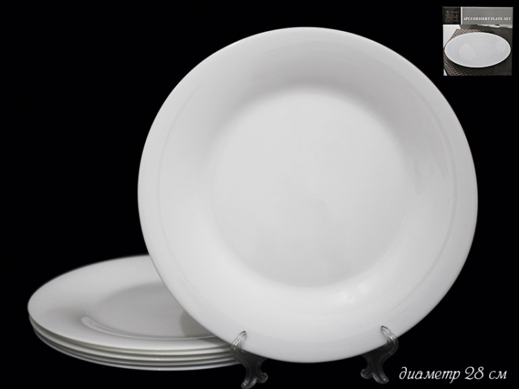 Набор тарелок Lenardi серия White 28см 6шт 116-080