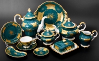 Чайный сервиз Weimar Porzellan - Кленовый лист зеленый 8021 на 12 персон (55 предметов) 54655