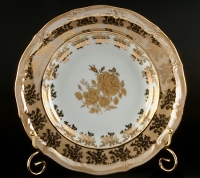 Набор тарелок Bavarian Porcelain Роза медовая 24см 6шт глубокая 54855