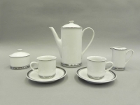 Белый кофейный сервиз мокко Leander - Сабина, декор 0011 на 6 персон (15 предметов) 31357
