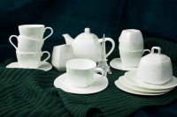 Чайный сервиз с квадратными тарелками АККУ Ингрид на 6 персон (15 предметов)