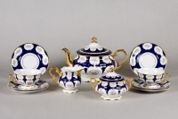 Чайный сервиз Leander - Соната, декор 0419 (Кобальт цветы) на 12 персон (27 предметов) 31858