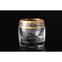 Набор стаканов для виски (рома) Crystalex Золотой лист Идеал 230мл 6шт