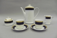 Синий кофейный сервиз мокко Leander - Сабина, декор 0767 на 6 персон (15 предметов) 31359
