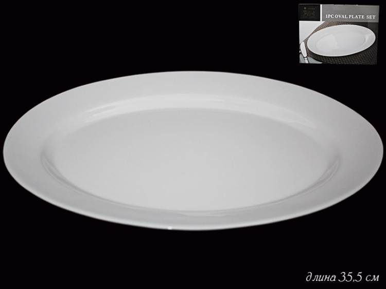 Блюдо овальное Lenardi серия White 35,5см 116-071