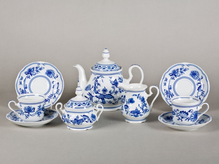 Чайный сервиз Leander - Мэри-Энн, декор 0055 (Луковый рисунок) на 6 персон (15 предметов) 31860