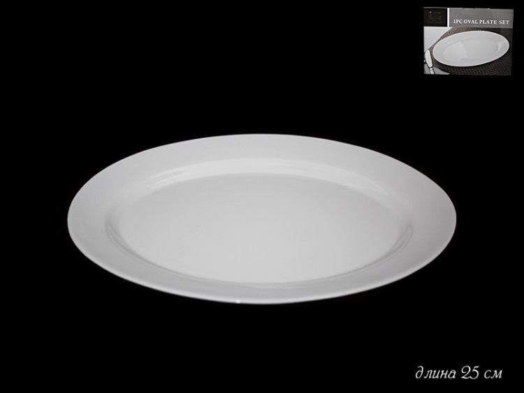 Блюдо овальное Lenardi серия White 25см 116-074