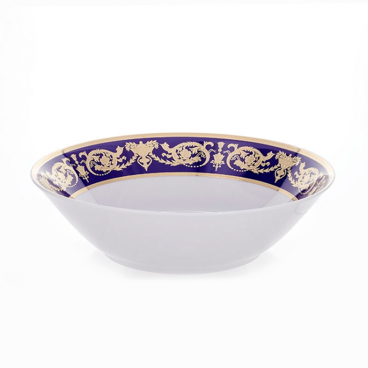 Набор салатников Bavarian Porcelain Александрия Кобальт/зол 19см 6шт