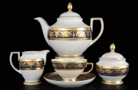 Чайный сервиз Falkenporzellan Империал Кобальт на 6 персон (17 предметов)