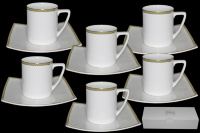 Набор чайных пар Lenardi Galaxy Gold на 6 персон (12 предметов)