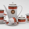 Кофейный сервиз Leander - Сабина, декор В979 (Версаче Красная лента) на 6 персон (15 предметов) 30862