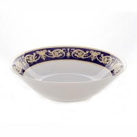 Салатник Bavarian Porcelain Александрия Кобальт/зол 26см