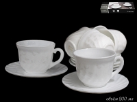 Набор чайных пар Lenardi серия Серый шелк на 6 персон (12 предметов)