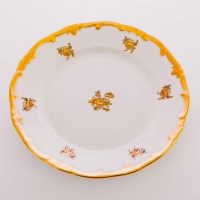 Набор тарелок Weimar Porzellan Роза золотая 17см 6шт