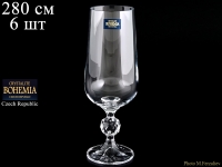 Набор фужеров для шампанского Crystalite Bohemia Клаудия 280мл 6шт