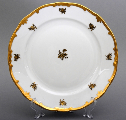 Набор тарелок Weimar Porzellan Роза золотая 24см 6шт