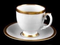 Набор для кофе мокко Пассион белый 252 чашка 0,10л+блюдце на 6 персон 12 предметов 53864