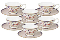 Набор чайных пар Emily Королева Анна на 6 персон (12 предметов)