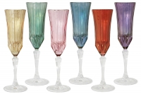 Набор бокалов для шампанского Same Адажио цветной 150мл 6шт