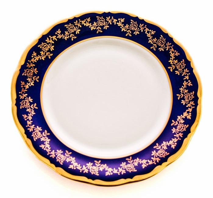 Набор тарелок Bavarian Porcelain Борокко кобальт 202 17см 6шт