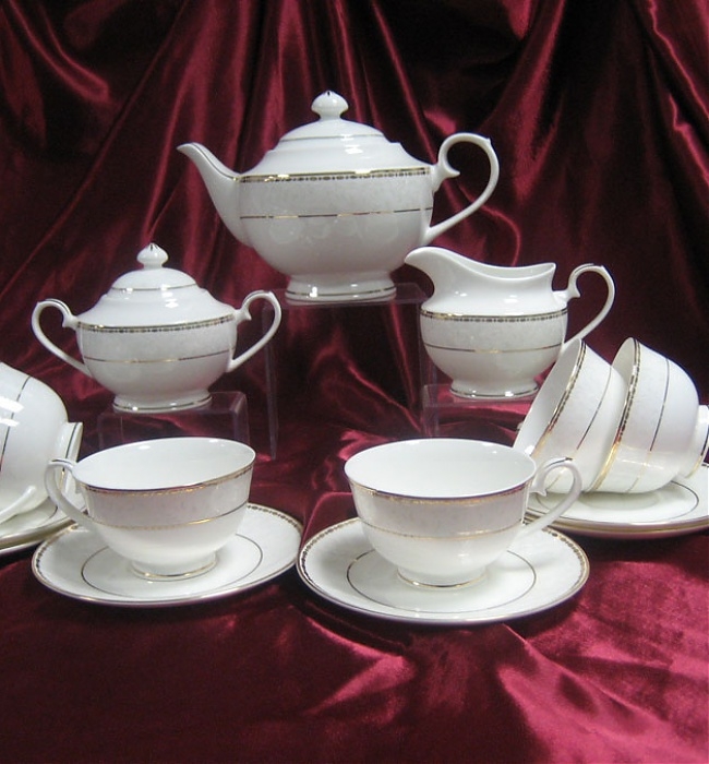 Чайный сервиз Japonica Свадебный на 6 персон (17 предметов) EMGD-4053P Gyem-4
