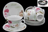 Кофейный набор Lenardi серия Чайные розы 12 предметов 62371