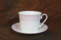 Розовая чайная пара АККУ Дионис Джеральдин Джамбо 500мл 11258 А