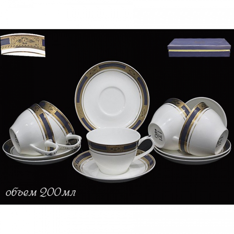 Набор чайных пар Lenardi на 6 персон (12 предметов) 225-015