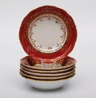 Набор салатников Bavarian Porcelain Лист красный 13см 6шт 53874