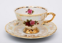 Набор для чая Роза чашка 140мл+блюдце на 6 персон 12 предметов RL 53974
