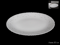 Блюдо овальное Lenardi серия Серый шелк 30см 116-028