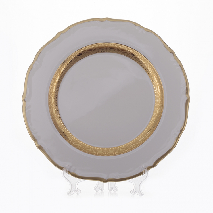 Набор тарелок Bavarian Porcelain Лента золотая матовая 1 19см 6шт