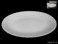 Блюдо овальное Lenardi серия Серый шелк 35см 116-031