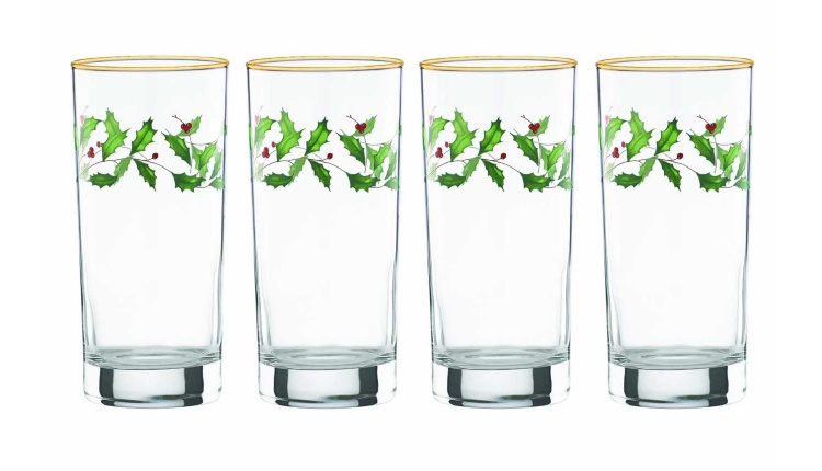 Набор бокалов для воды Lenox Новогодние праздники 350мл 4шт