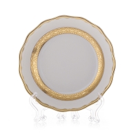Набор тарелок Bavarian Porcelain Лента золотая матовая 1 24см 6шт