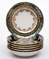 Набор салатников Bavarian Porcelain Лист зеленый 13см 6шт 53876