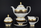 Чайный сервиз Falkenporzellan Rio black gold на 6 персон (17 предметов)