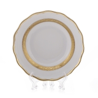 Набор глубоких тарелок Bavarian Porcelain Лента золотая матовая 1 22см 6шт
