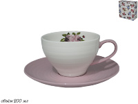 Розовая чайная пара Lenardi 200мл 304-081