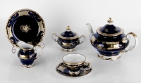Чайный сервиз Weimar Porzellan Кленовый лист синий на 6 персон (21 предмет)