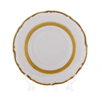 Набор тарелок Bavarian Porcelain Лента золотая матовая 2 17см 6шт