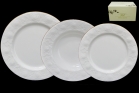 Набор тарелок Lenardi серия Белая роза на 6 персон (18 предметов)