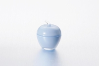 Вазочка с крышкой Soga Glass Яблоко 7,5х9 см (голубой)