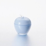 Вазочка с крышкой Soga Glass Яблоко 7,5х9 см (голубой)