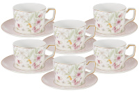 Набор чайных пар Emily Цветы на 6 персон (12 предметов)
